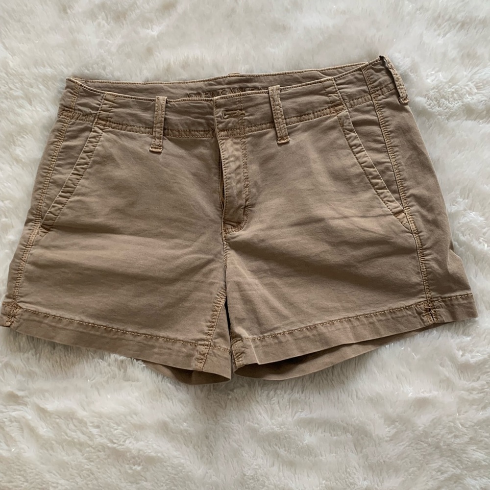 American Eagle Midi khaki shorts, size 4